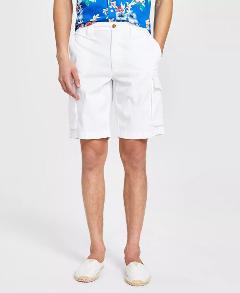 Men's Stretch Cargo Shorts, Created for Modazone Bright White - 4