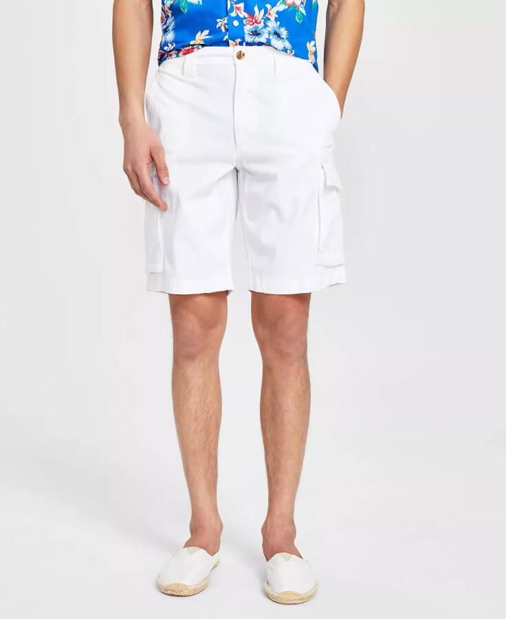 Men's Stretch Cargo Shorts, Created for Modazone Bright White - 4