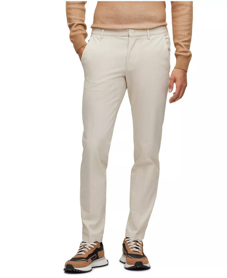 Men's Stretch Slim-Fit Trousers Open White - 1