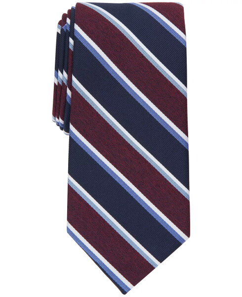 Men's Stripe Tie, Created for Modazone Burgundy - 1