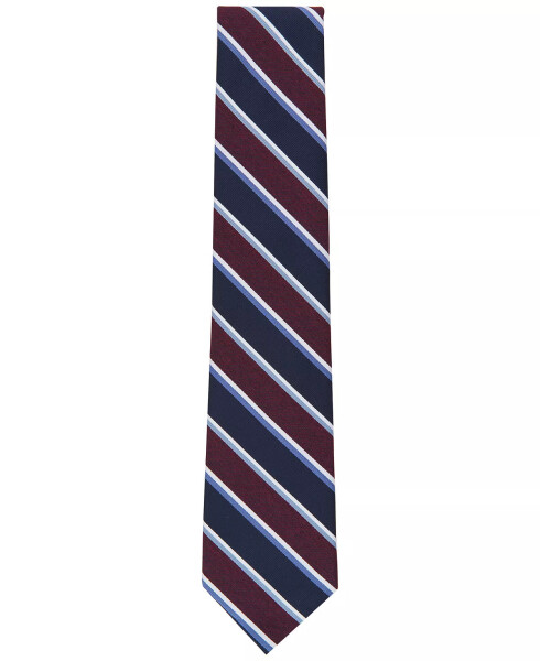 Men's Stripe Tie, Created for Modazone Burgundy - 2