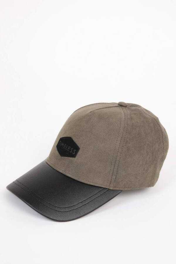 Men's Suede Baseball Basketball Hat Khaki - 1