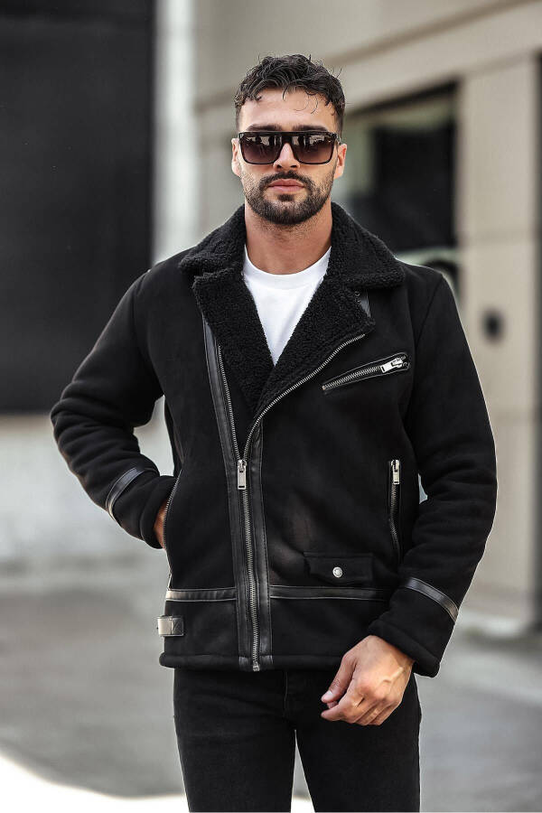 Men's Suede Leather Jacket - 1