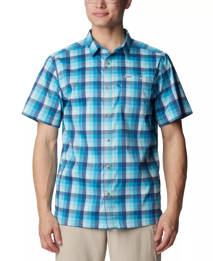 Men's Super Slack Tide Camp Shirt Pool Mid Gingham - 1