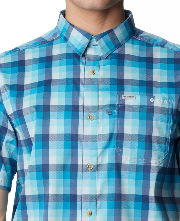 Men's Super Slack Tide Camp Shirt Pool Mid Gingham - 3