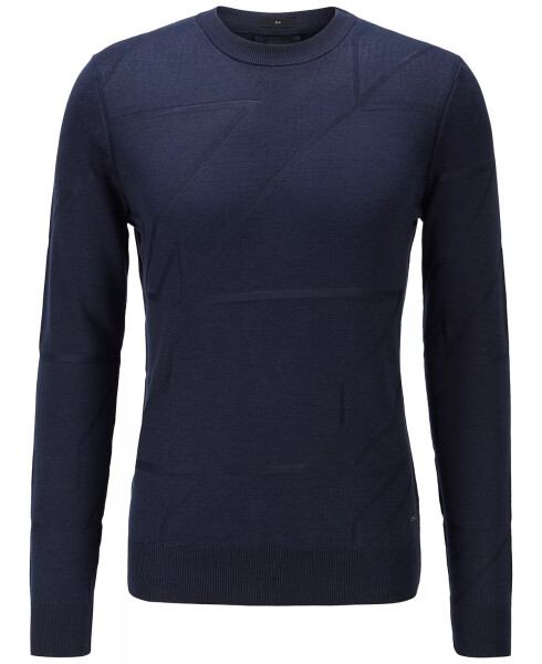 Men's T-Milan Italian-Silk Sweater Dark Blue - 3