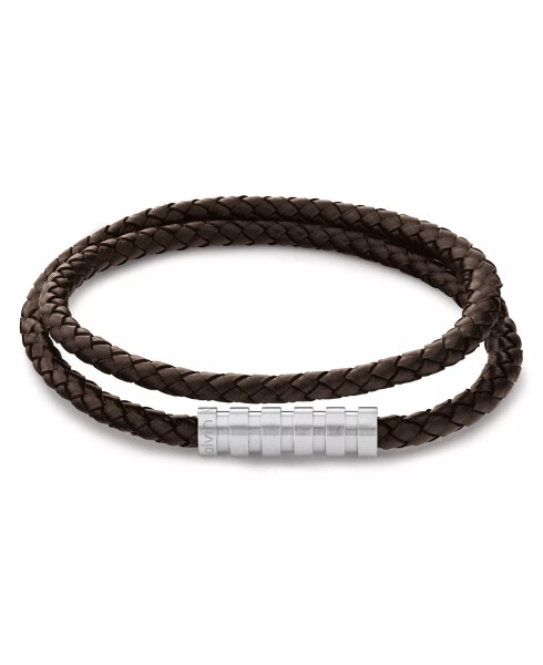 Men's Tan Leather Bracelet Brown - 1