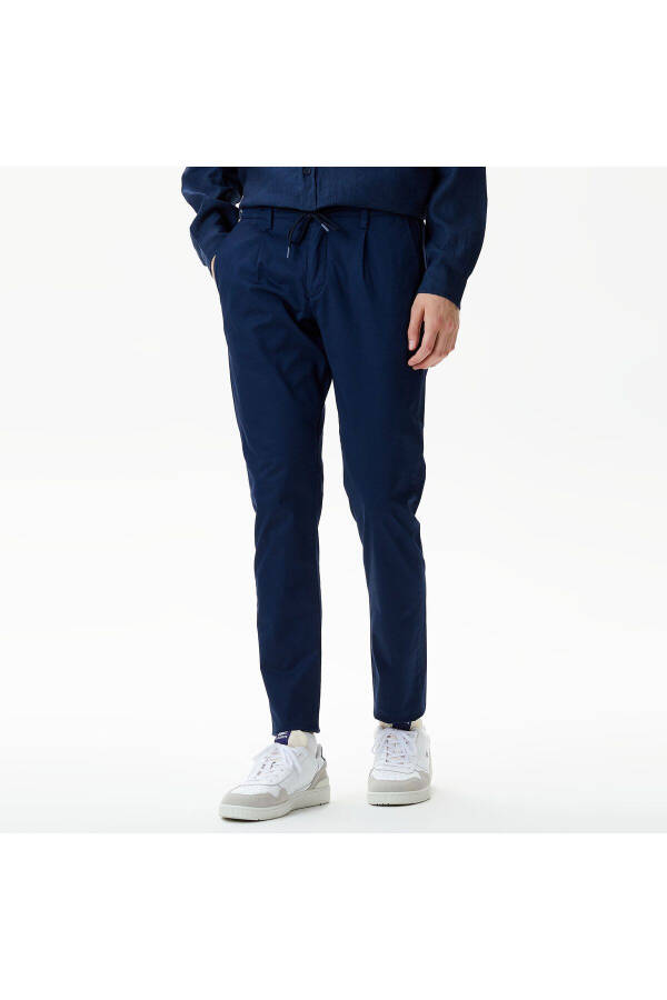 Men's Tapered Fit Chino Navy Pants - 15