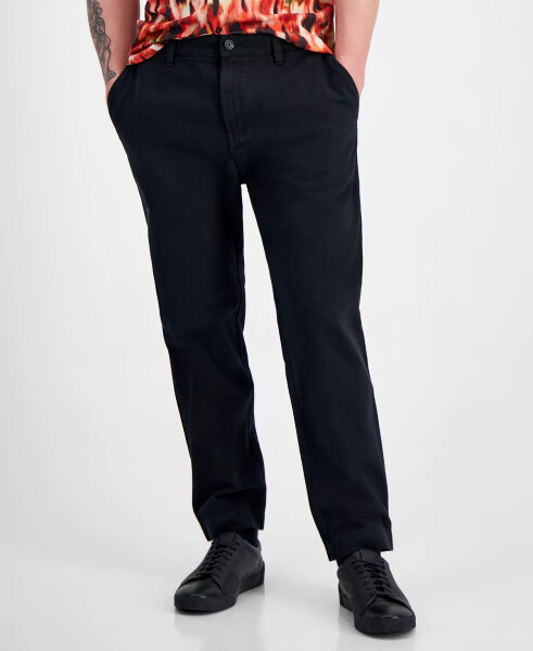 Men's Tapered-Fit Chino Pants Black - 1