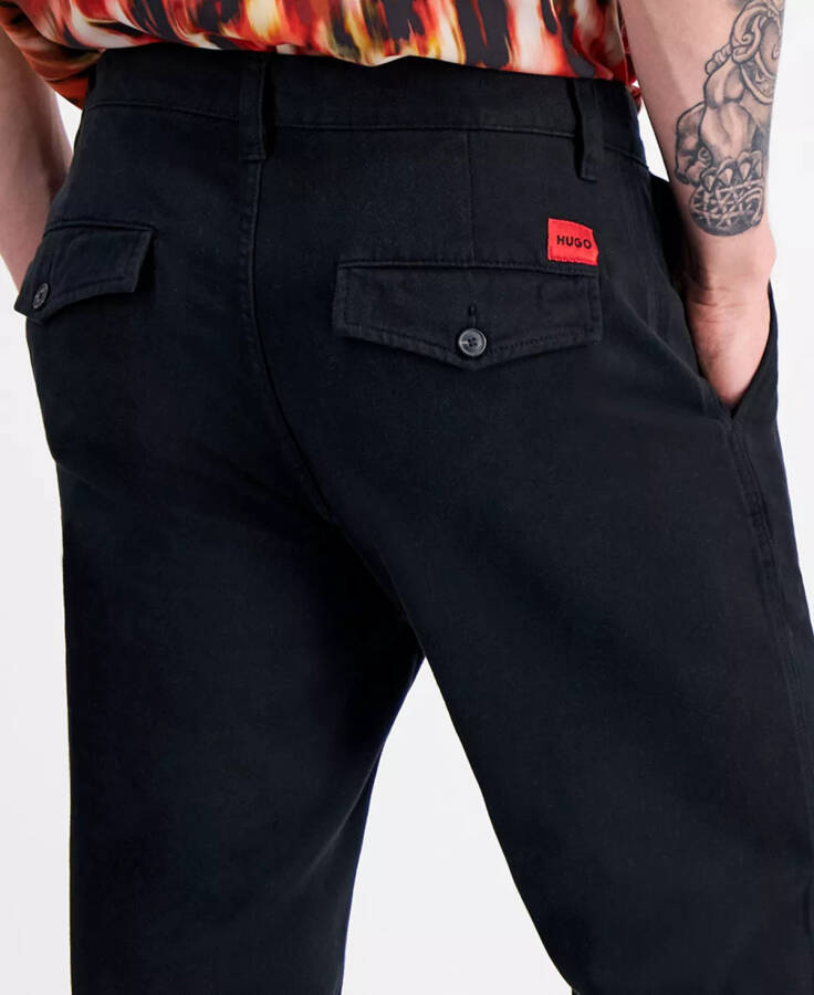 Men's Tapered-Fit Chino Pants Black - 5