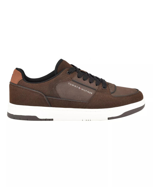 Men's Tenito Lace Up Low Top Sneakers Dark Brown, Cognac - 2