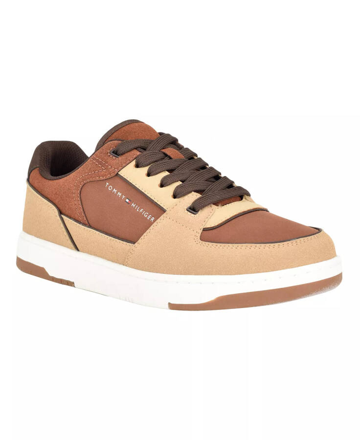 Men's Tenito Lace Up Low Top Sneakers Khaki, Cognac Multi - 1