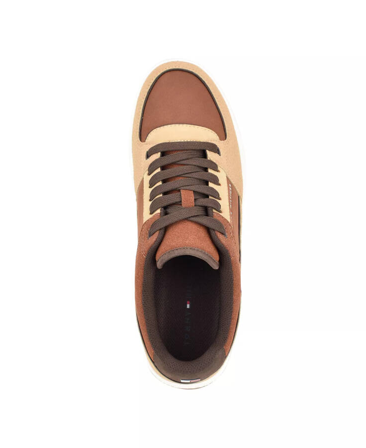 Men's Tenito Lace Up Low Top Sneakers Khaki, Cognac Multi - 4