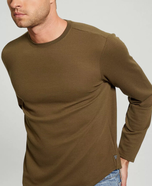 Men's Textured Long-Sleeve T-shirt Arsenal Green - 3