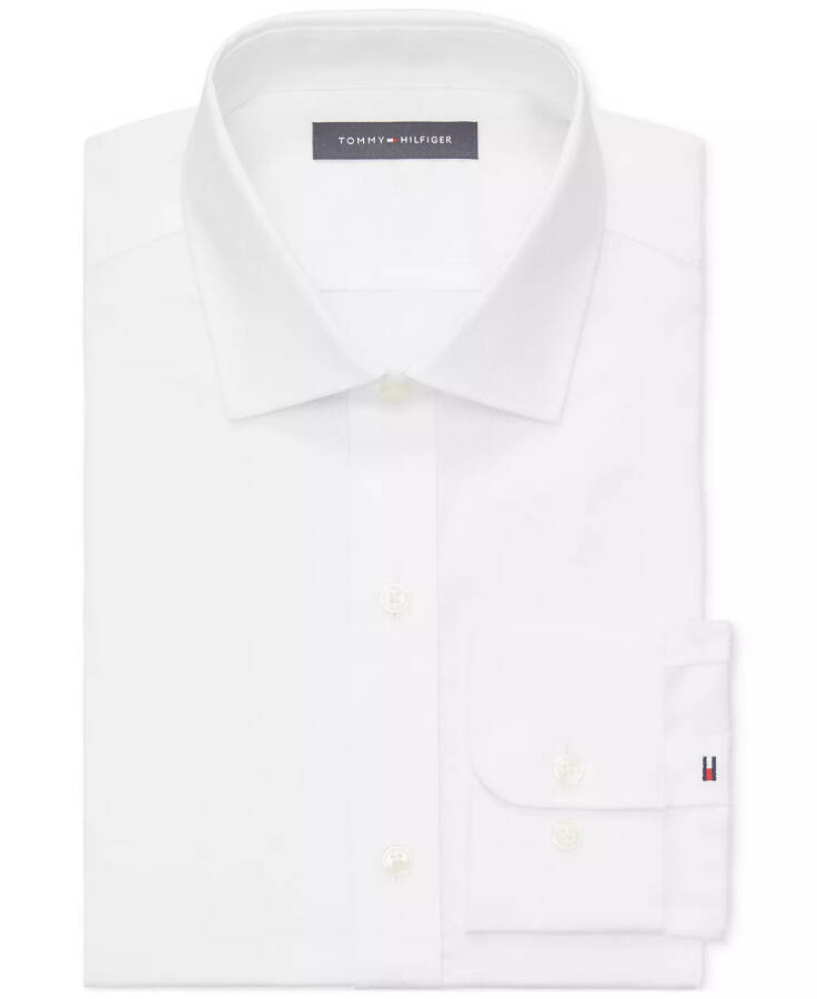 Men's TH Flex Essentials Wrinkle Resistant Stretch Dress Shirt White - 3