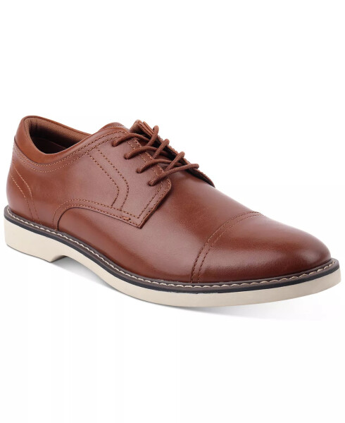 Men's Theo Cap Toe Oxford Dress Shoe, Created for Modazone Brown - 1