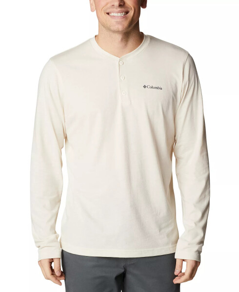 Men's Thistletown Hills Logo Graphic Long-Sleeve Tech Henley Chalk Heather - 1