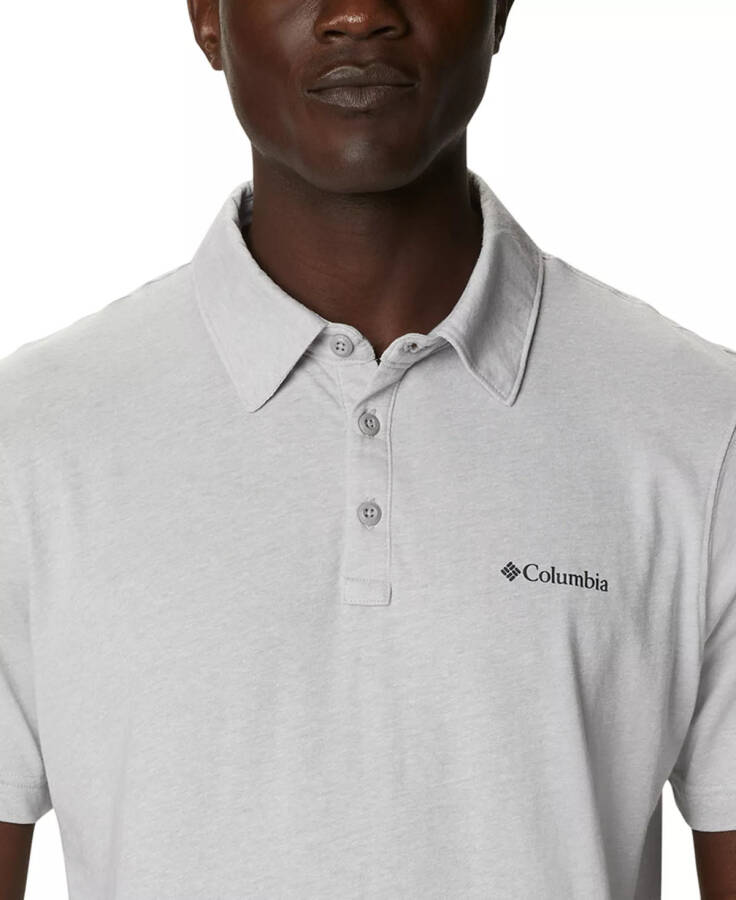 Men's Thistletown Hills Logo-Print Tech Polo Shirt Columbia Grey Heather - 4