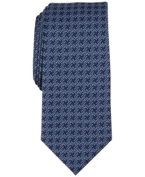 Men's Tolbert Patterned Tie, Created for Modazone Dark Navy - 1