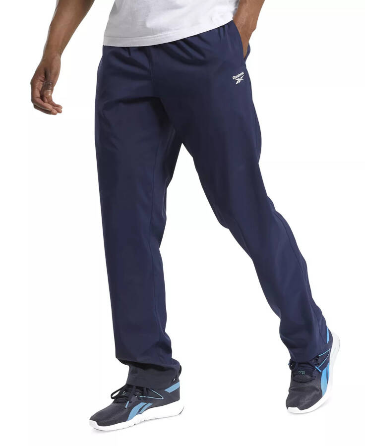 Men's Training Essentials Classic-Fit Moisture-Wicking Drawstring Pants Vector Navy / Wht - 1