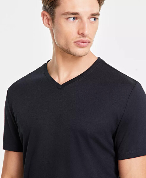 Men's Travel Stretch V-Neck T-Shirt, Created for Modazone Deep Black - 3