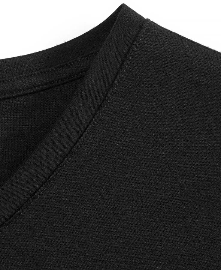 Men's Travel Stretch V-Neck T-Shirt, Created for Modazone Deep Black - 5