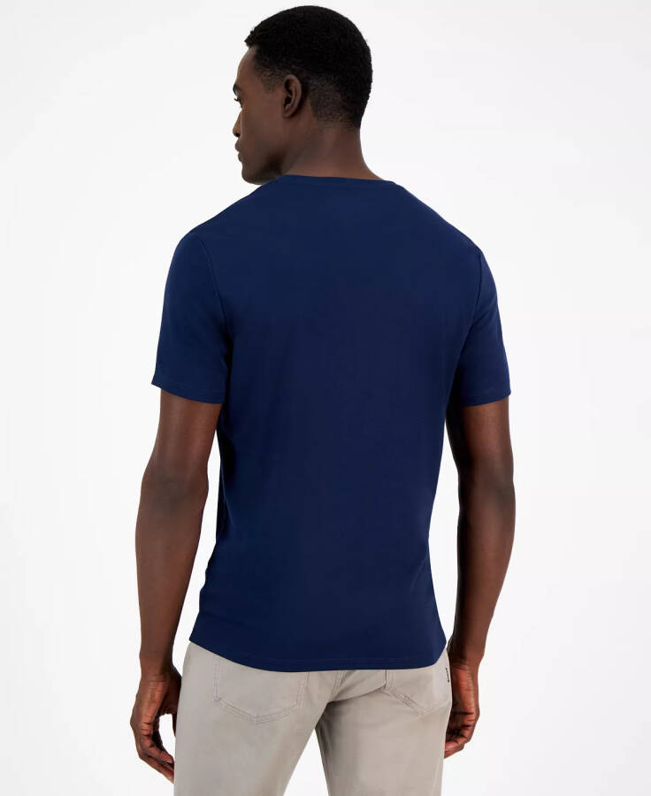 Men's Travel Stretch V-Neck T-Shirt, Created for Modazone Neo Navy - 2