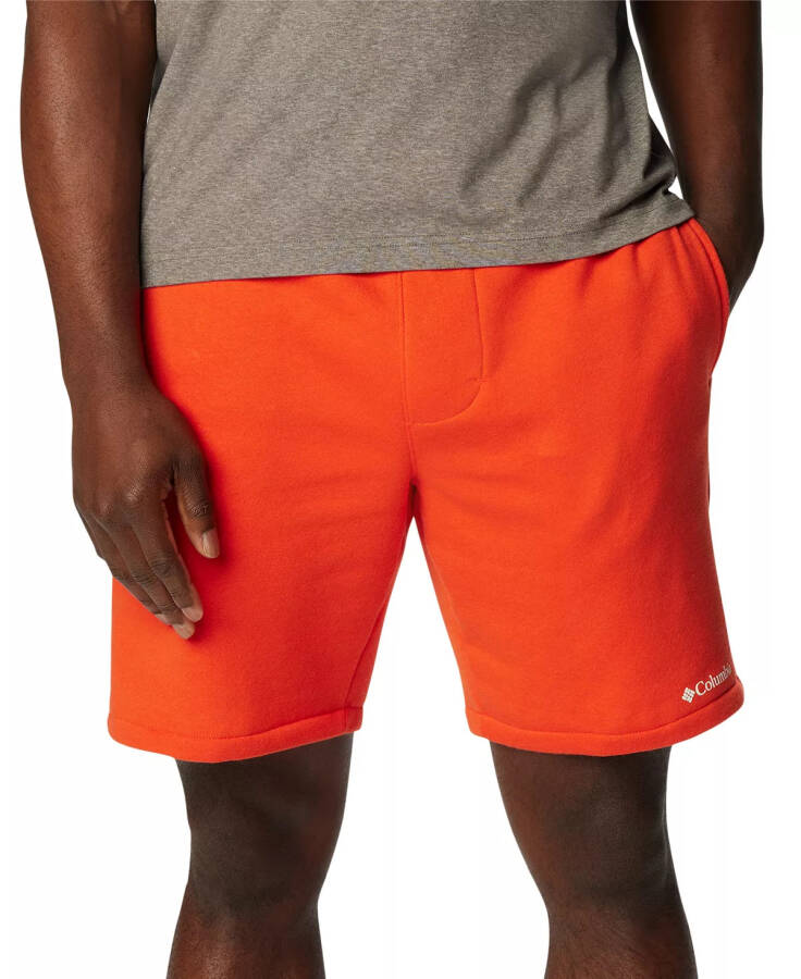 Men's Trek Relaxed-Fit Stretch Logo-Print Fleece Shorts Spicy, Small Columbia Logo - 1