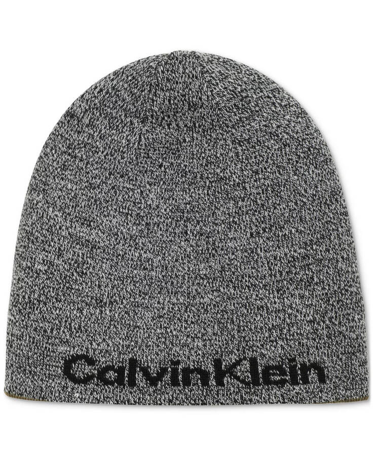 Men's Tweed Logo 2-In-1 Reversible Beanie Black - 3