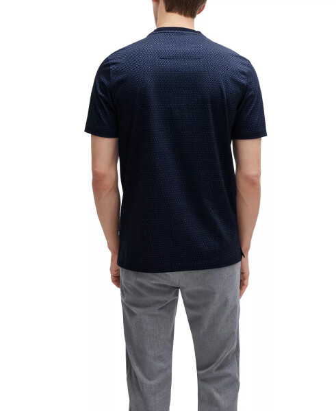 Men's Two-Tone Monogram T-Shirt Dark Blue - 3