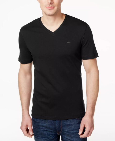 Men's V-Neck Liquid Cotton T-Shirt Black - 1