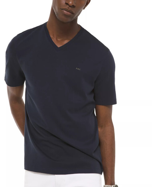 Men's V-Neck Liquid Cotton T-Shirt Midnight - 1