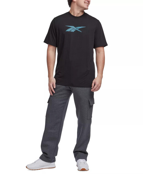 Men's Vector Performance Short Sleeve Logo Graphic T-Shirt Black/bold Cyan - 4