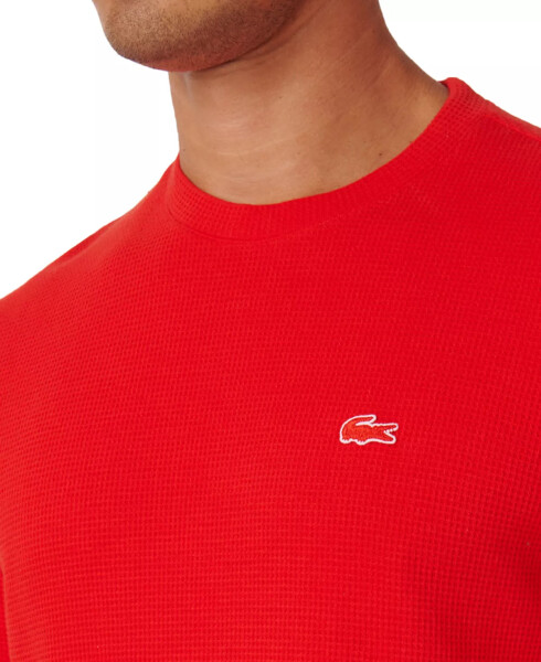 Men's Waffle-Knit Thermal Sleep Shirt Red - 18