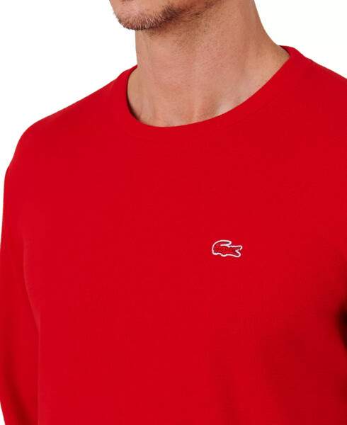 Men's Waffle-Knit Thermal Sleep Shirt Red - 5