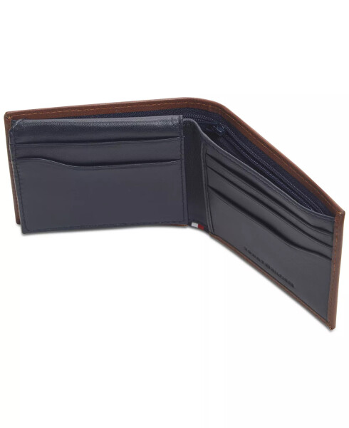 Men's Walt Leather RFID Bifold Wallet Tan/navy - 6