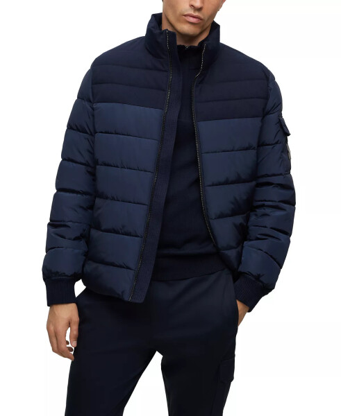 Men's Water-Repellent Padded Jacket Dark Blue - 1