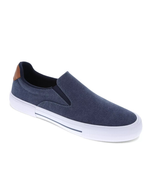 Men's Wes Comfort Slip On Sneakers Navy, Tan - 1