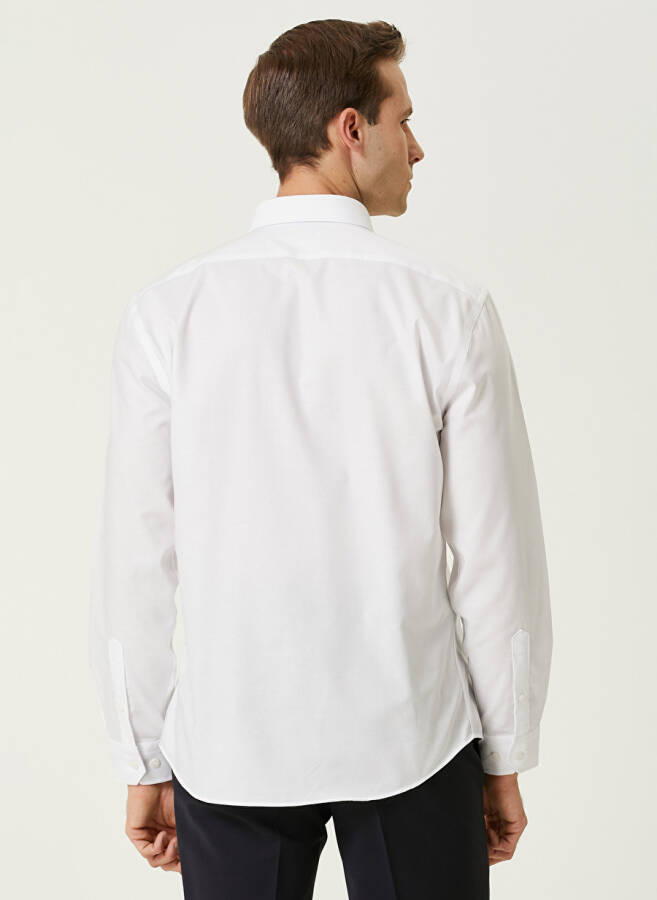 Men's White Button-Down Collar Shirt 1086232 - 5