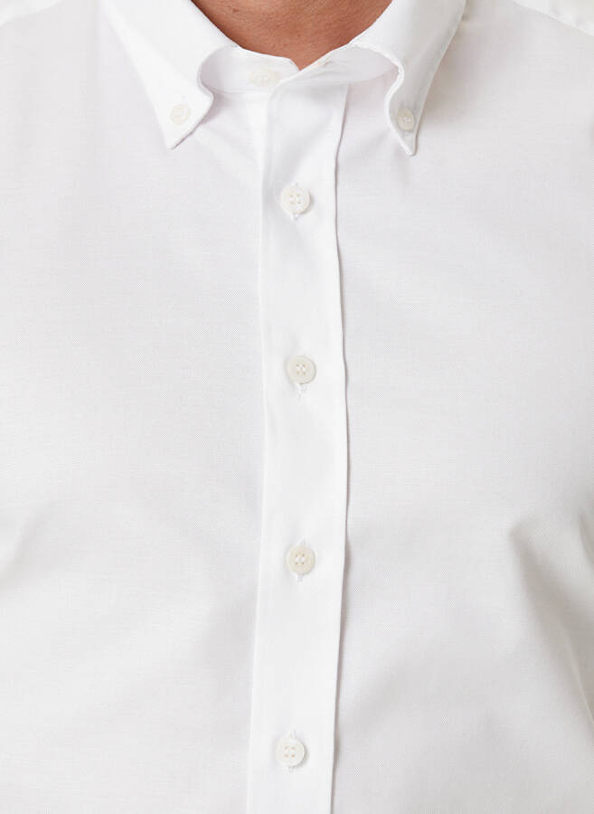 Men's White Button-Down Collar Shirt 1086232 - 7