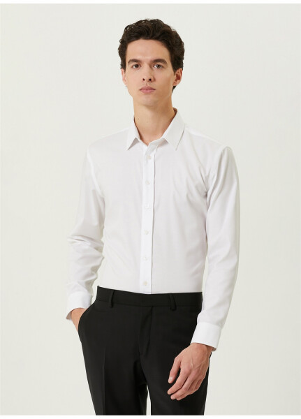 Men's White Button-Down Collar Shirt 1086232 - 8