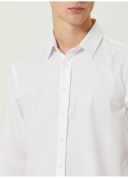 Men's White Button-Down Collar Shirt 1086232 - 12