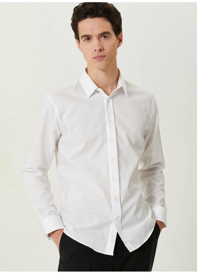 Men's White Button-Down Collar Shirt 1086232 - 13