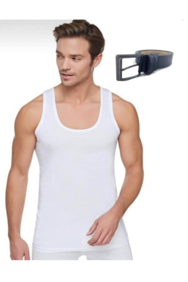 Men's White Pack Cotton Single Jersey Undershirt 6 Pack - 1