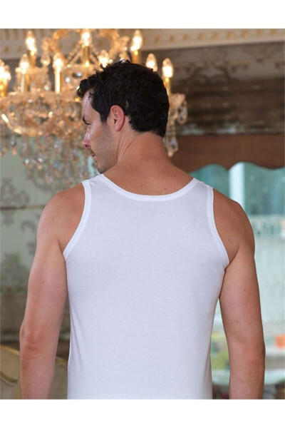 Men's White Ribbed Lycra Undershirt 3-Pack - 2