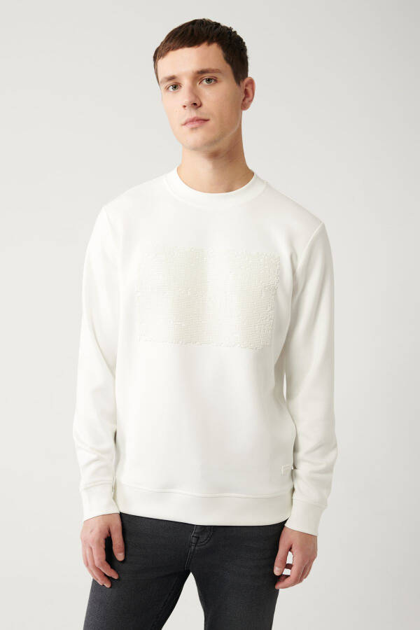 Men's White Sweatshirt - 3