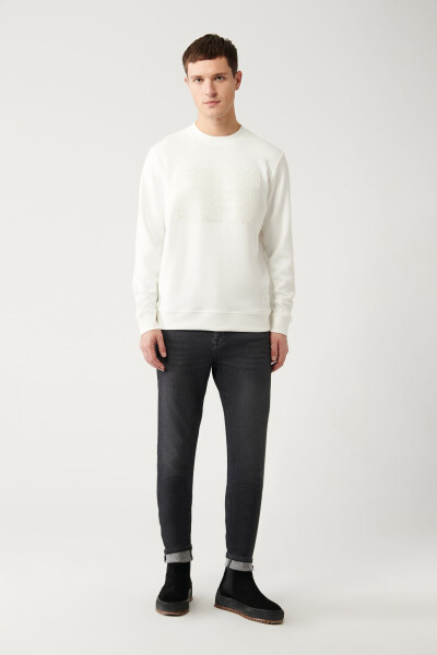 Men's White Sweatshirt - 7