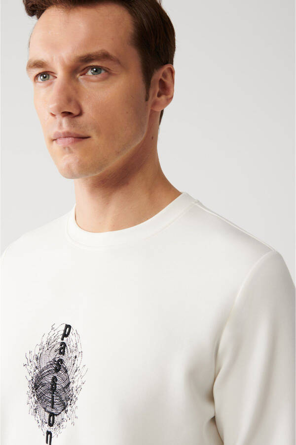 Men's White Sweatshirt - 3