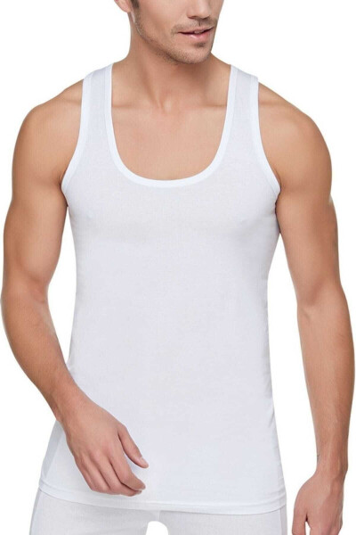 Men's White Tank Top 3 Pack - 1