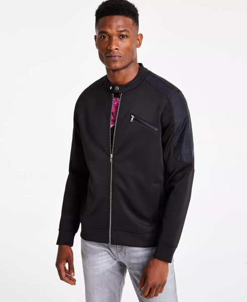 Men's Wilson Moto Jacket, Created for Macy's - Deep Black - 3